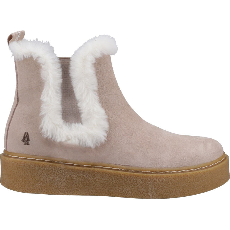 Hush Puppies Bella Suede Women's Nude Flat Chelsea Boots