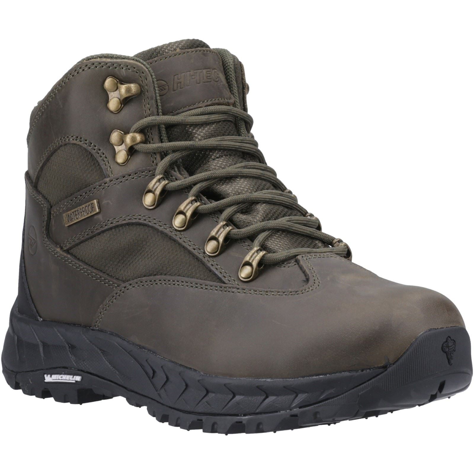 Hi-Tec Euro Trail Leather Men's Khaki Hiking Boots