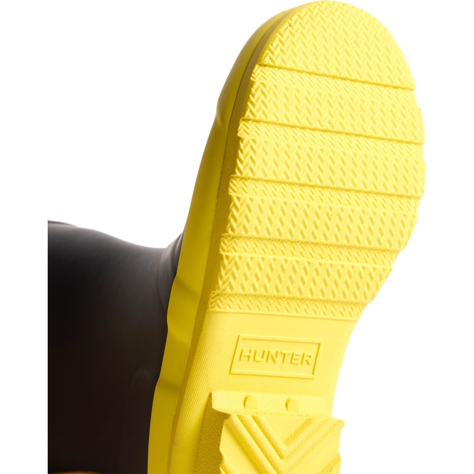Hunter Junior Originals Boot Rubber Kid's Black/Illuminating Yellow Wellington Boots