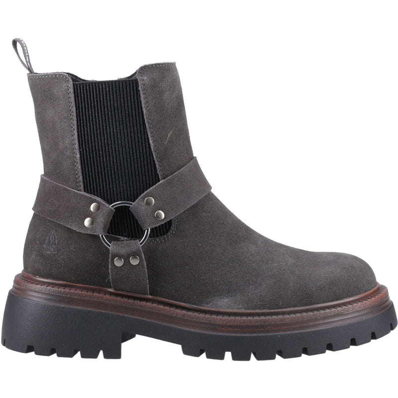 Hush Puppies Raye Suede Women's Charcoal Flat Chelsea Boots