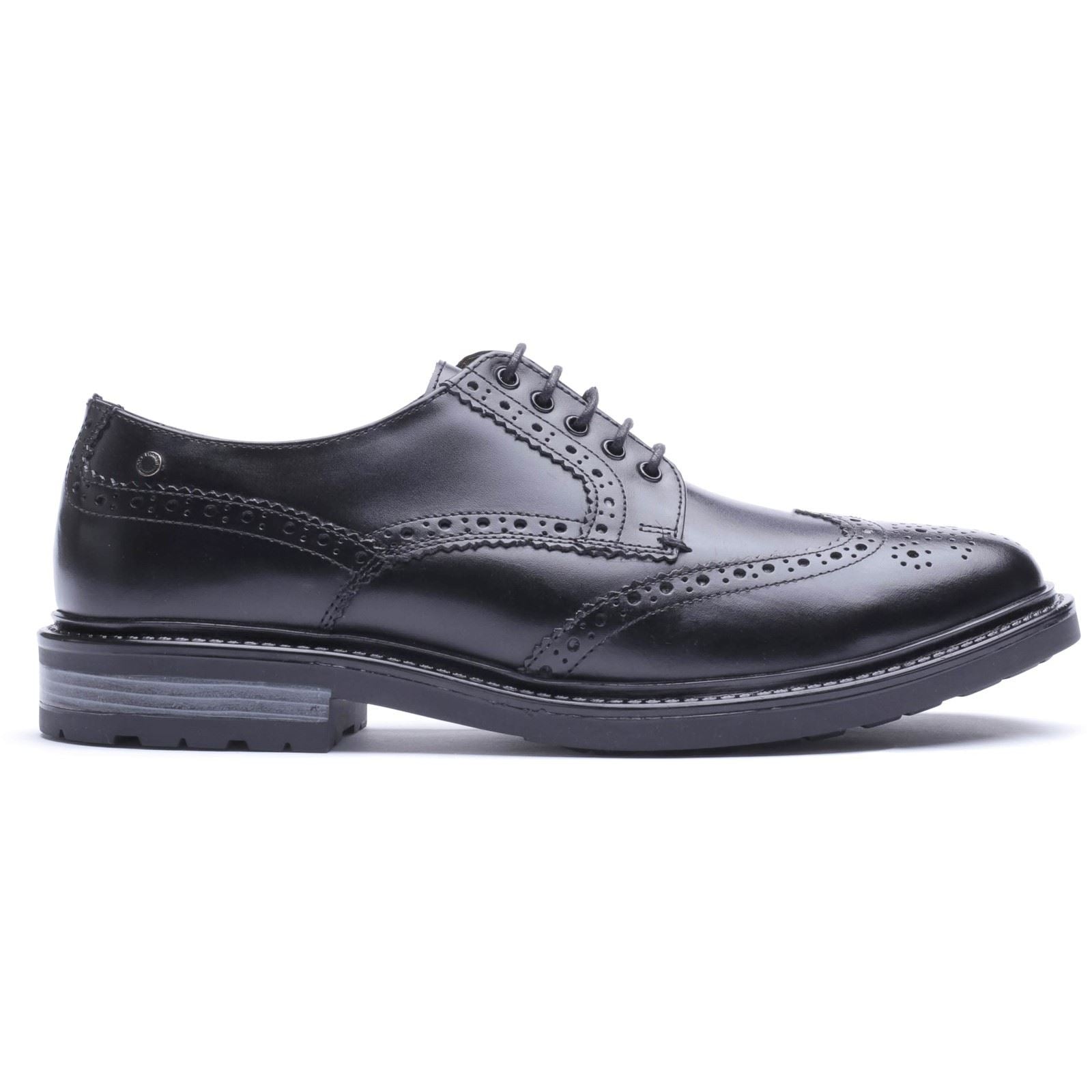 Base London Tanner Leather Men's Black Brogues Shoes