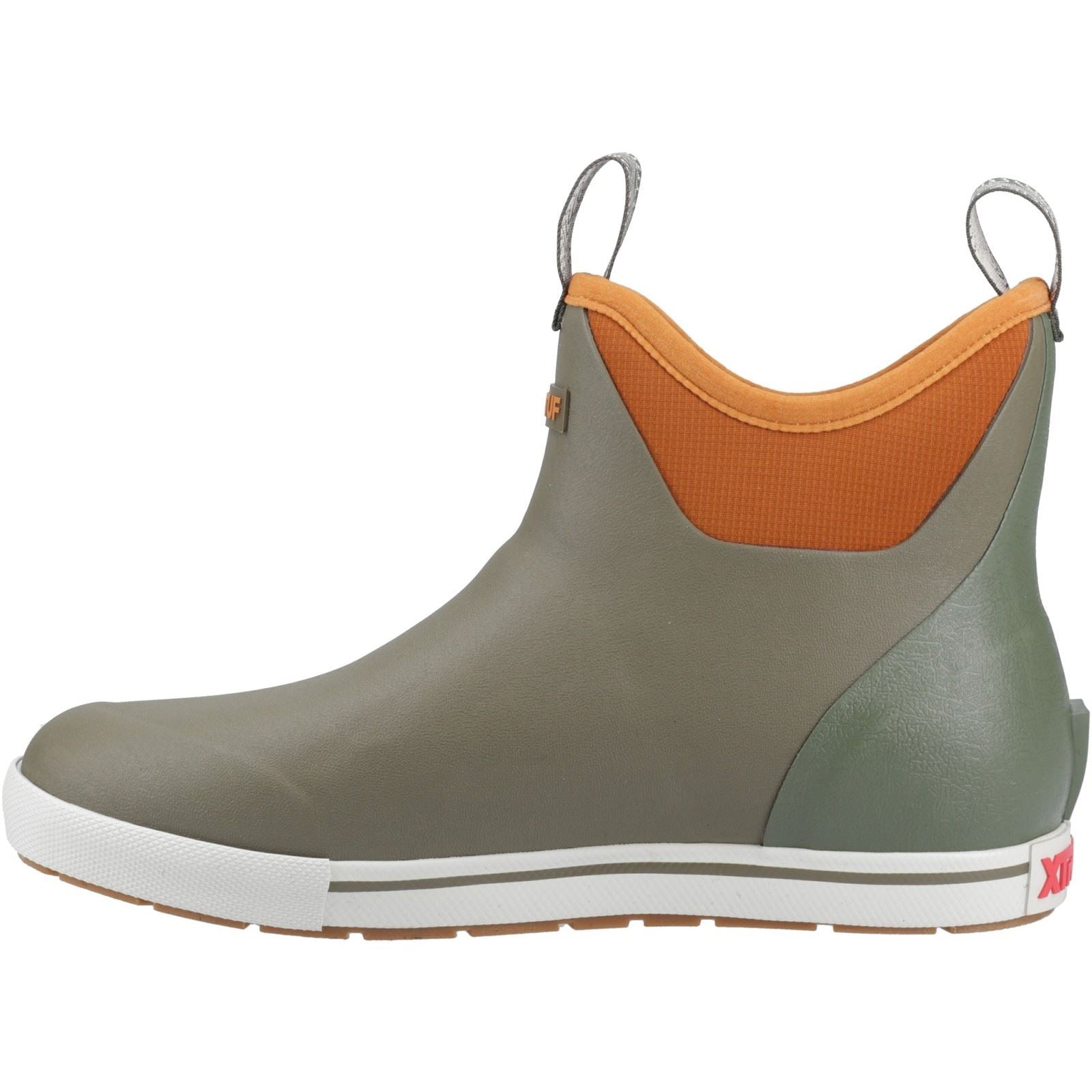 Xtratuf Ankle Deck Camp Boot Rubber Men's Olive Wellington Boots