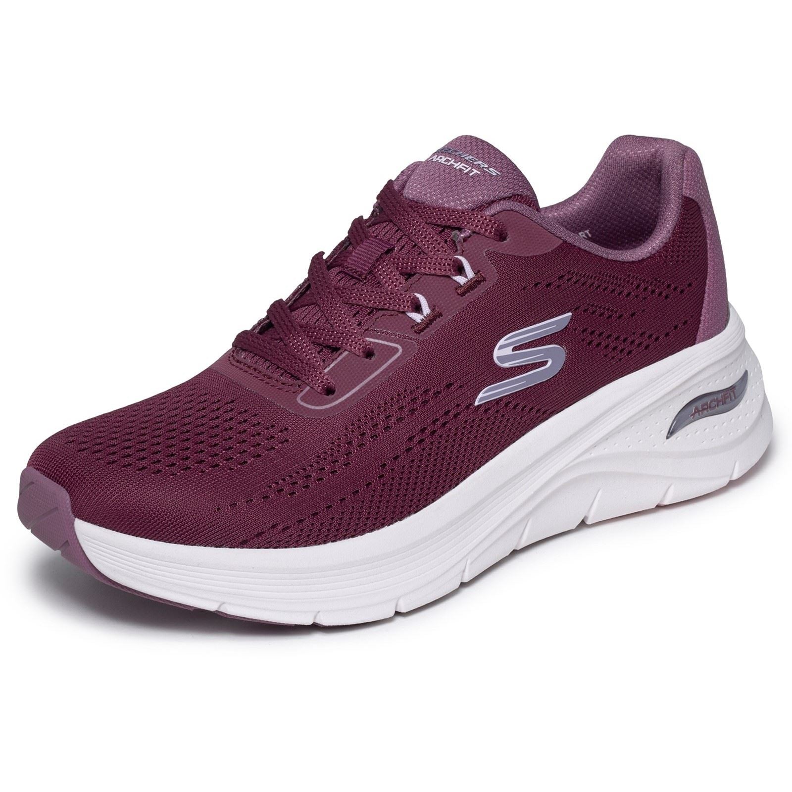 Skechers Arch Fit 3.0 Easy Flow Textile Women's Burgundy Trainers