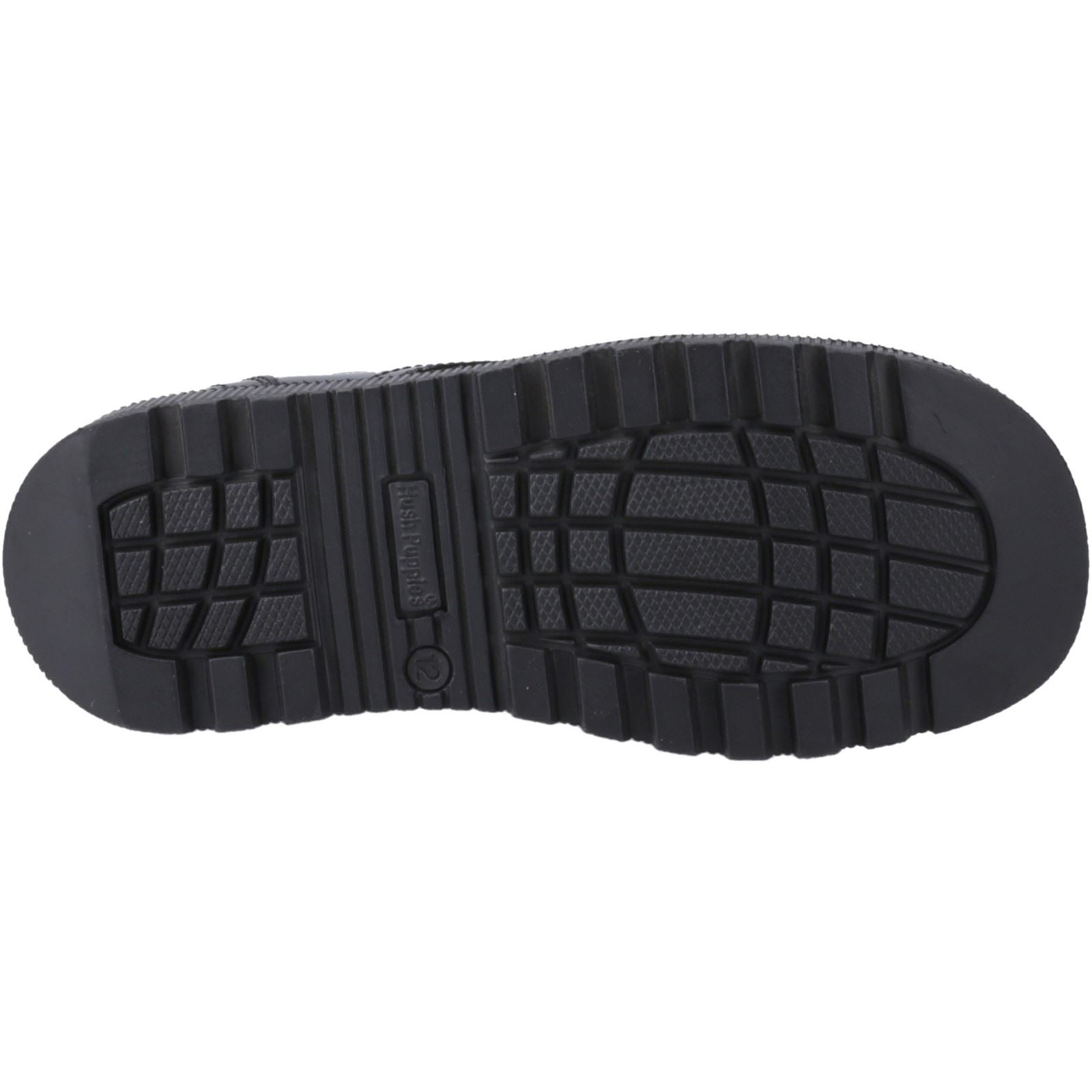 Hush Puppies Keeley Patent Leather Youth Girl's Black Lace-Up Shoes