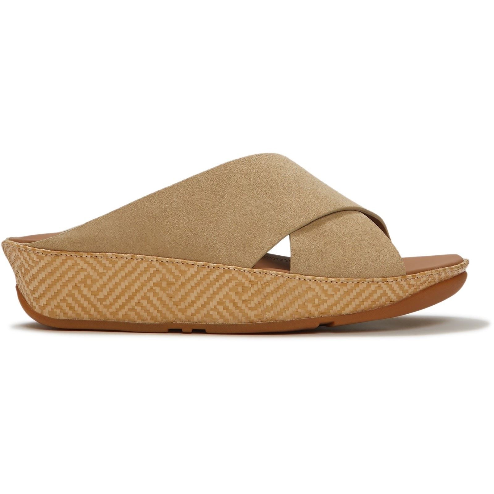 Fitflop Lulu Lux Graphic-Weave Suede Women's Cappuccino Sandals