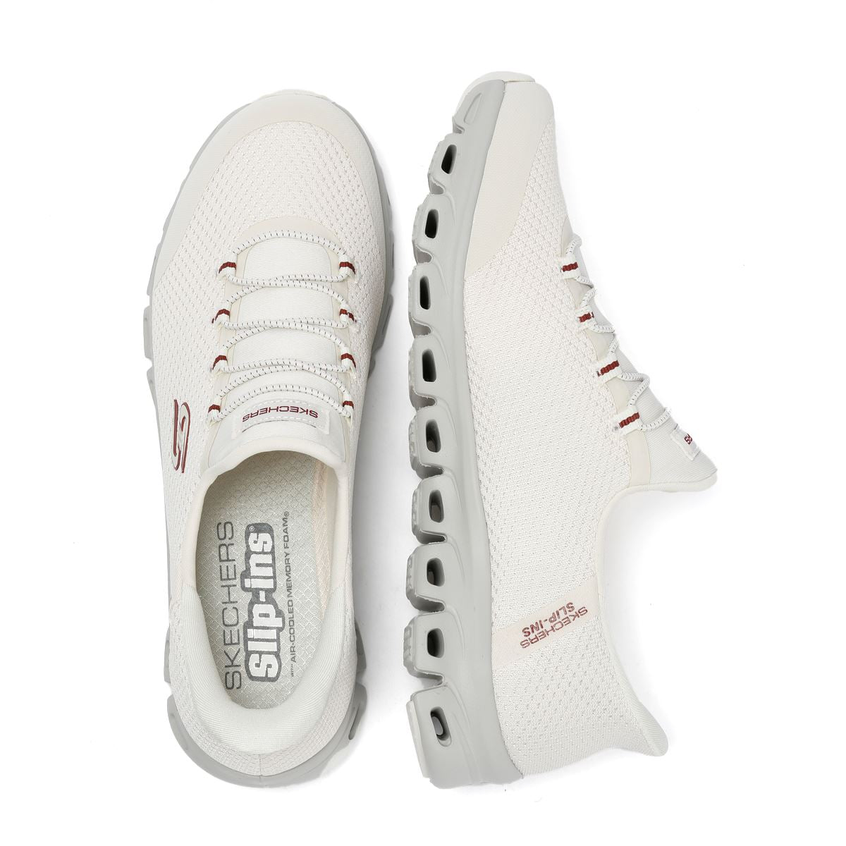 Skechers Slip-Ins Glide Step Vibey Mesh Women's White Trainers
