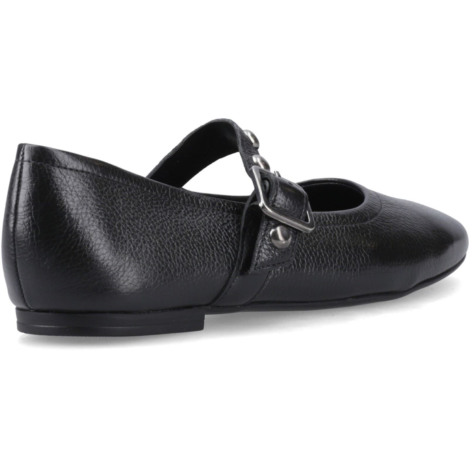 Hush Puppies Charlene Stud Ballerina Leather Women's Black Flats