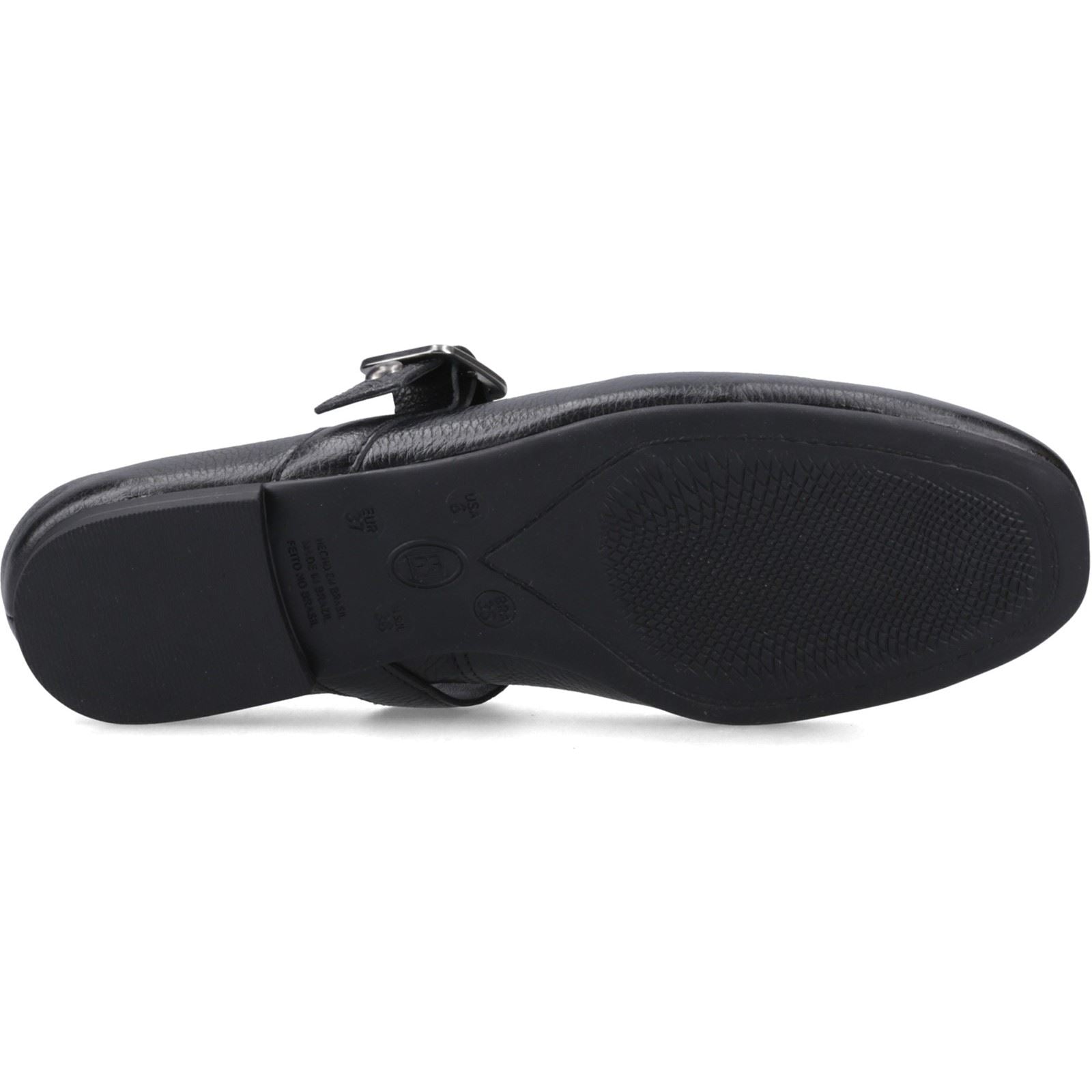 Hush Puppies Charlene Stud Ballerina Leather Women's Black Flats