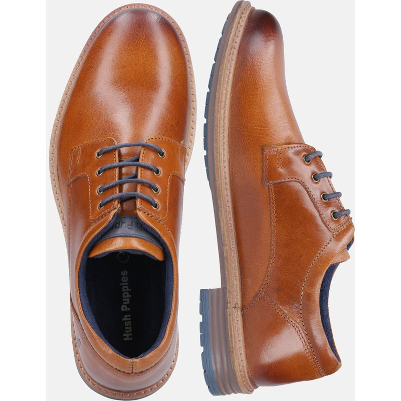 Hush Puppies Julian Leather Men's Tan Lace-Up Shoes