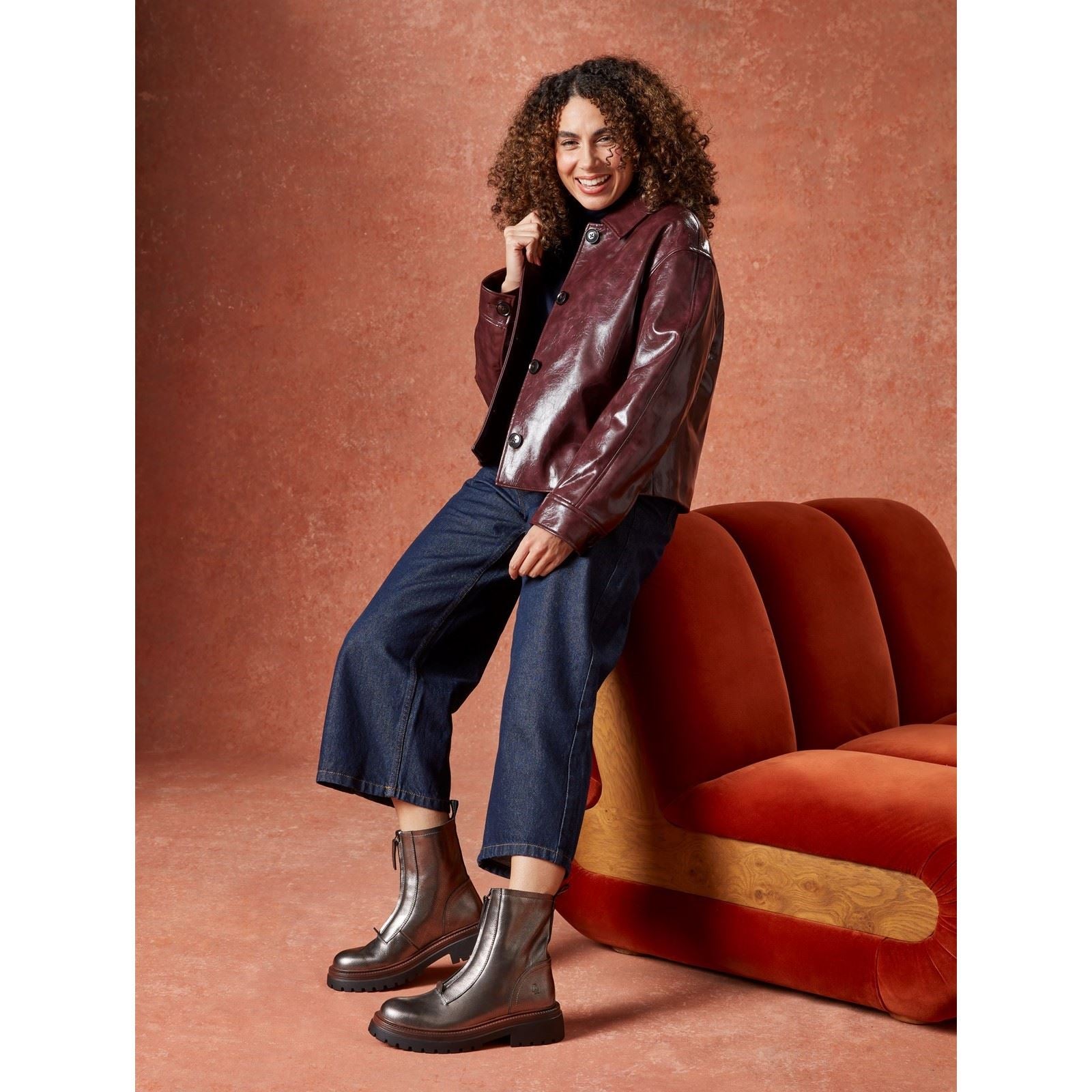 Hush Puppies Roxanna Leather Women's Pewter Boots