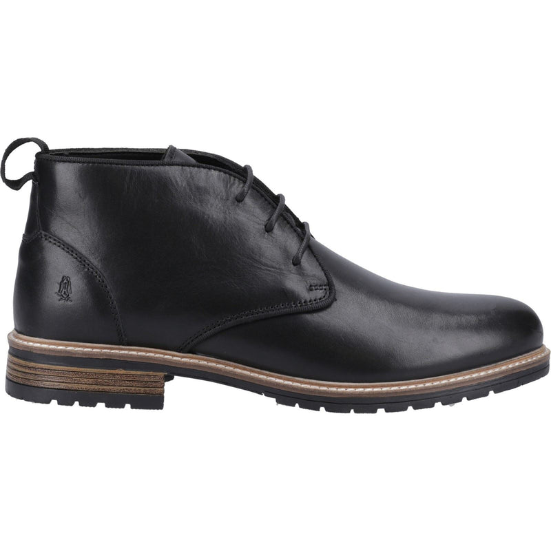 Hush Puppies Ricky Leather Men's Black Ankle Boots