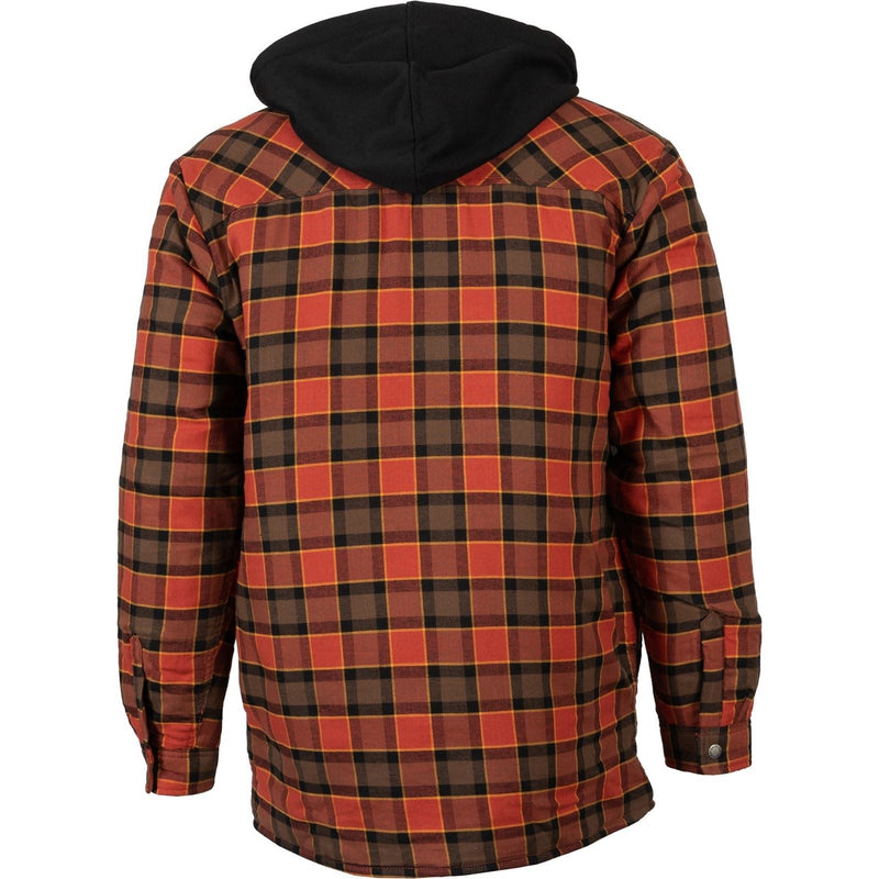 Dickies Fleece Hooded Flannel Shirt Men's Red Shirt Jacket