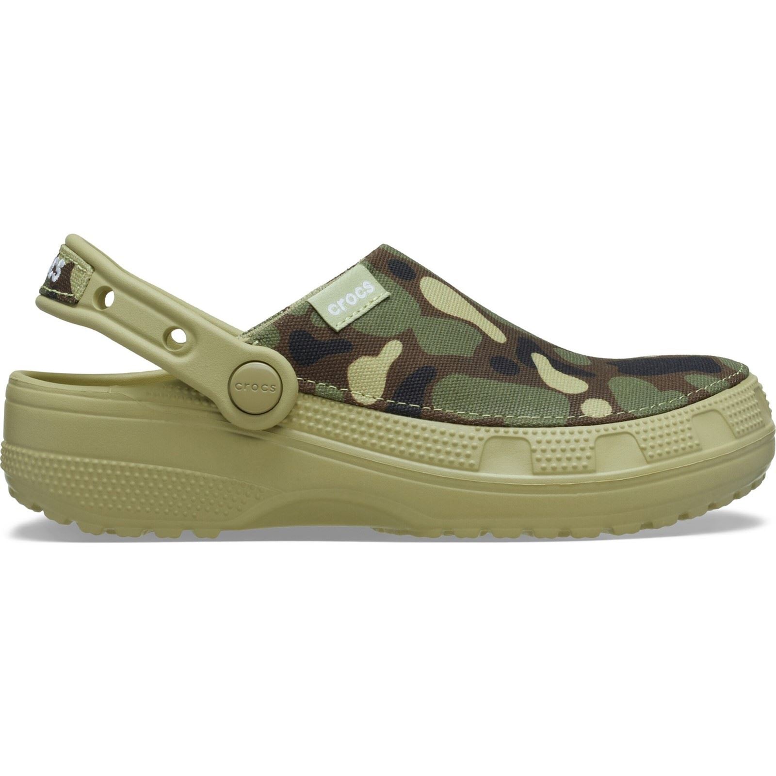 Crocs Classic Crafted Camo Textile Blend Men's Tac Green Clogs