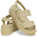 Crocs Brooklyn Woven Synthetic Women's Chai Sandals