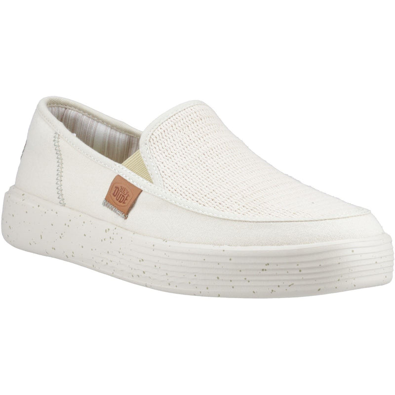 HEYDUDE Sunapee Coastline Cotton Blend Men's Bone Loafers