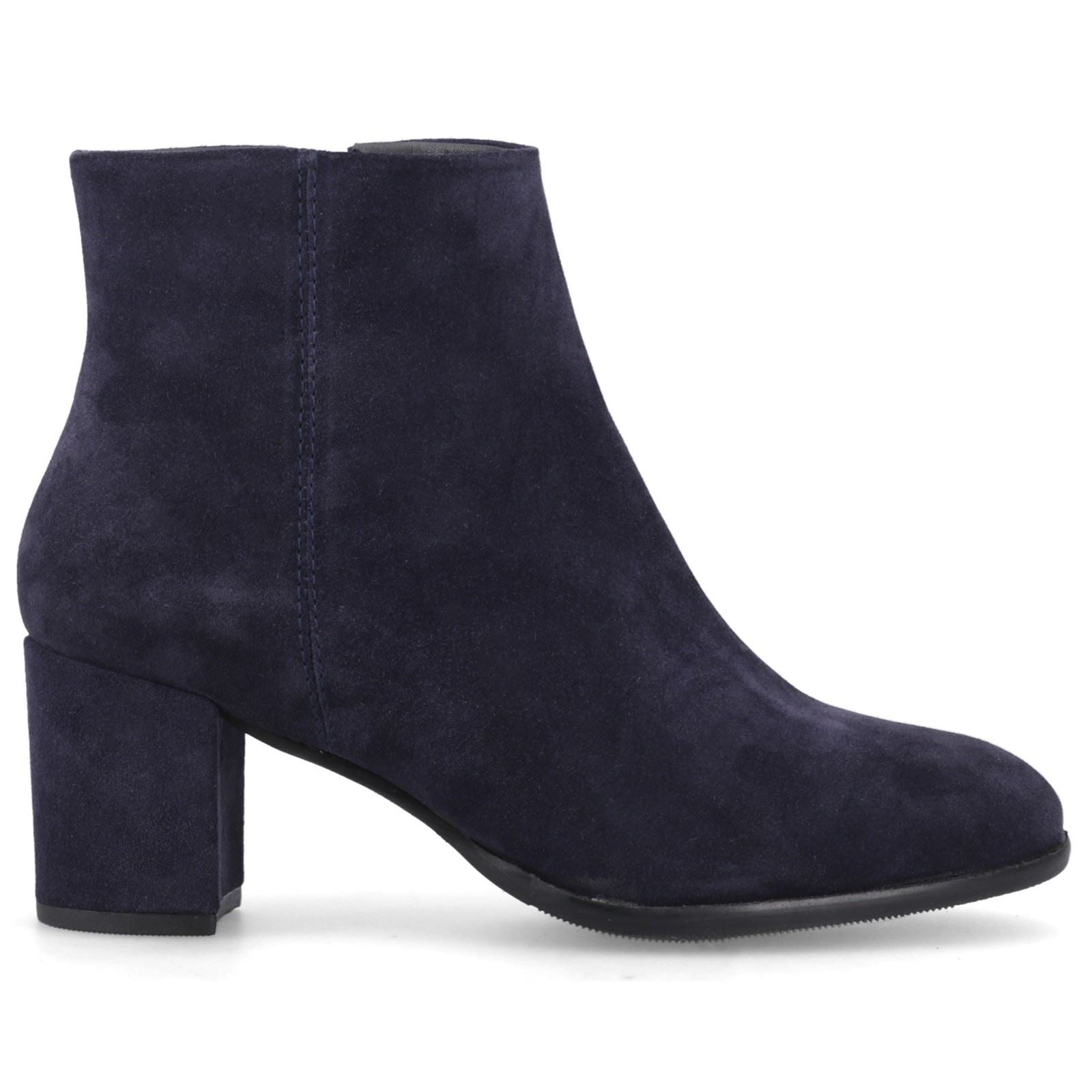 Hush Puppies Claridy Suede Leather Women's Navy Heeled Ankle Boots