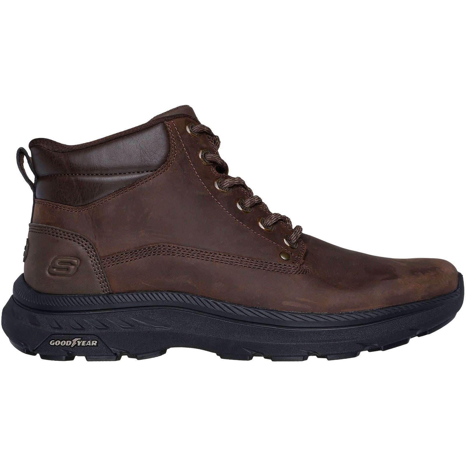 Skechers Pollard Waylon Leather Men's Cocoa Ankle Boots