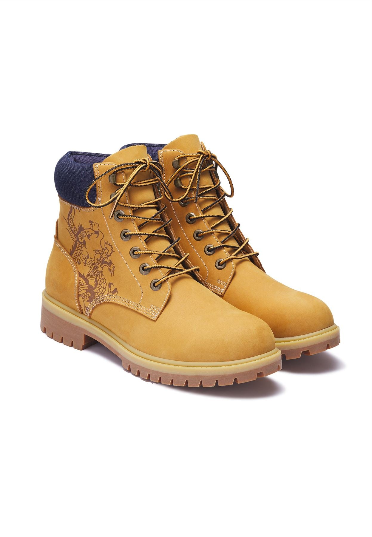 Ed Hardy Dancing Dragon Nubuck Men's Tan Boots