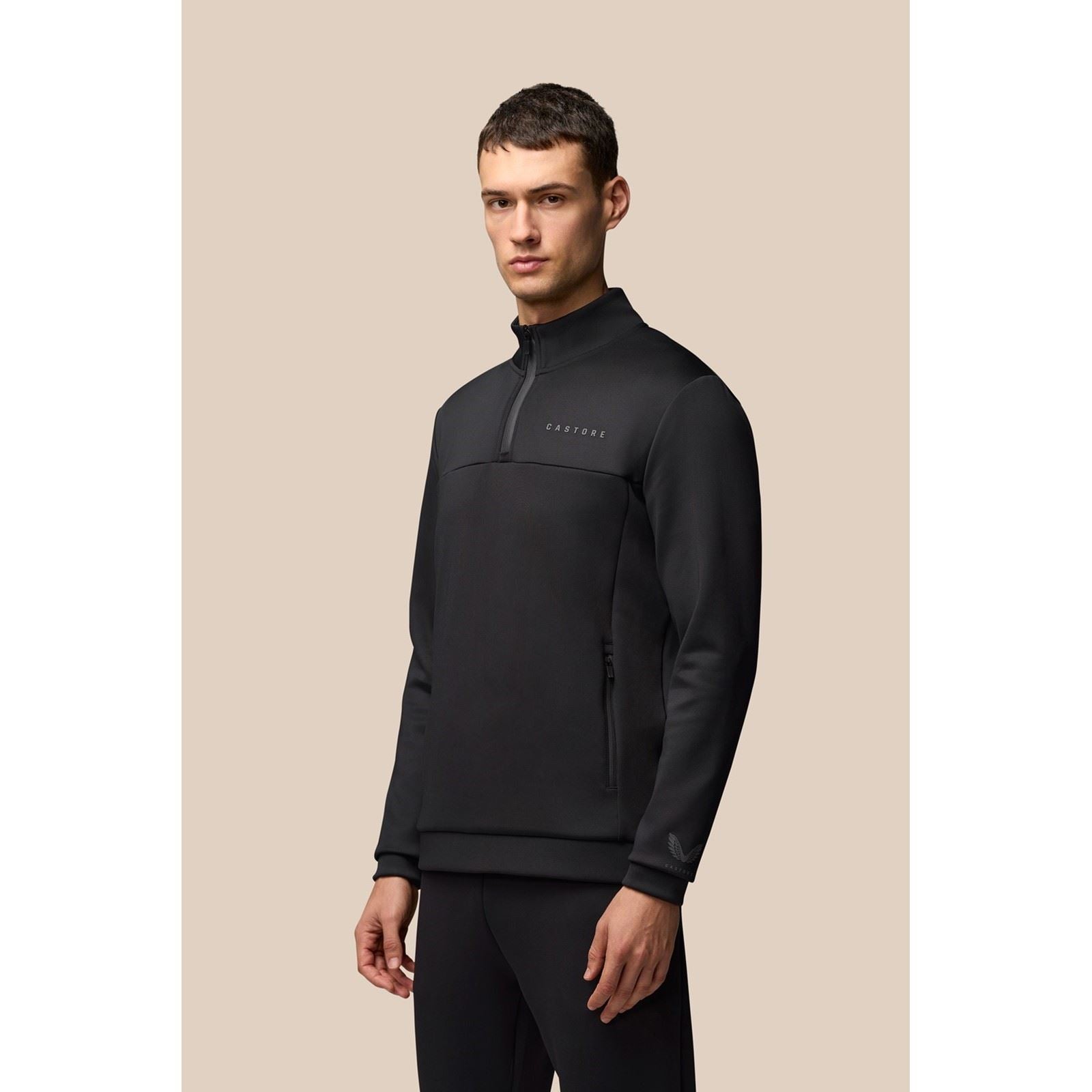 Castore Scuba 1/4 Zip Polyester Men's Black Sweatshirt