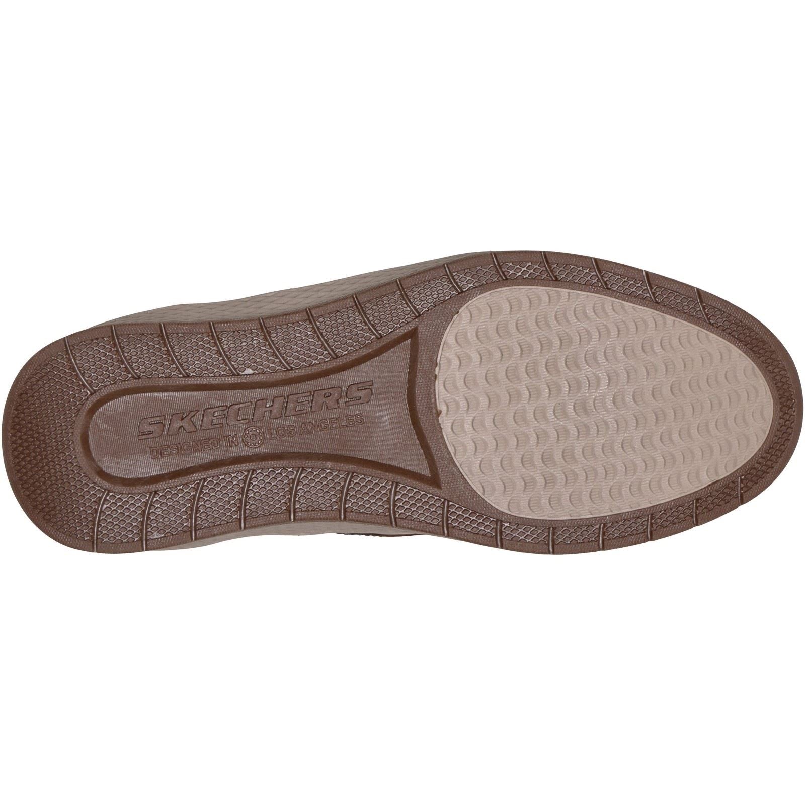 Skechers Burkett Lonzo Leather Men's Brown Leather Lace-Up Shoes