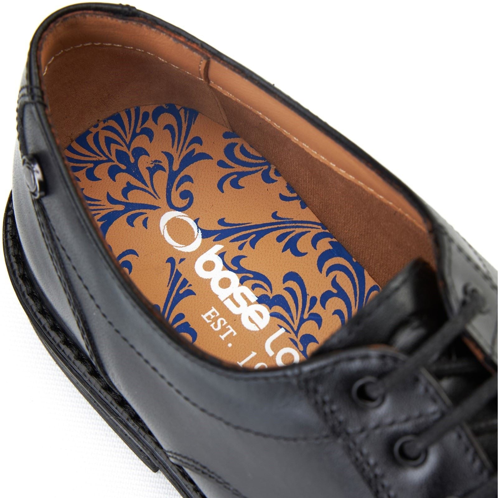 Base London Surrey Leather Men's Black Brogues Shoes