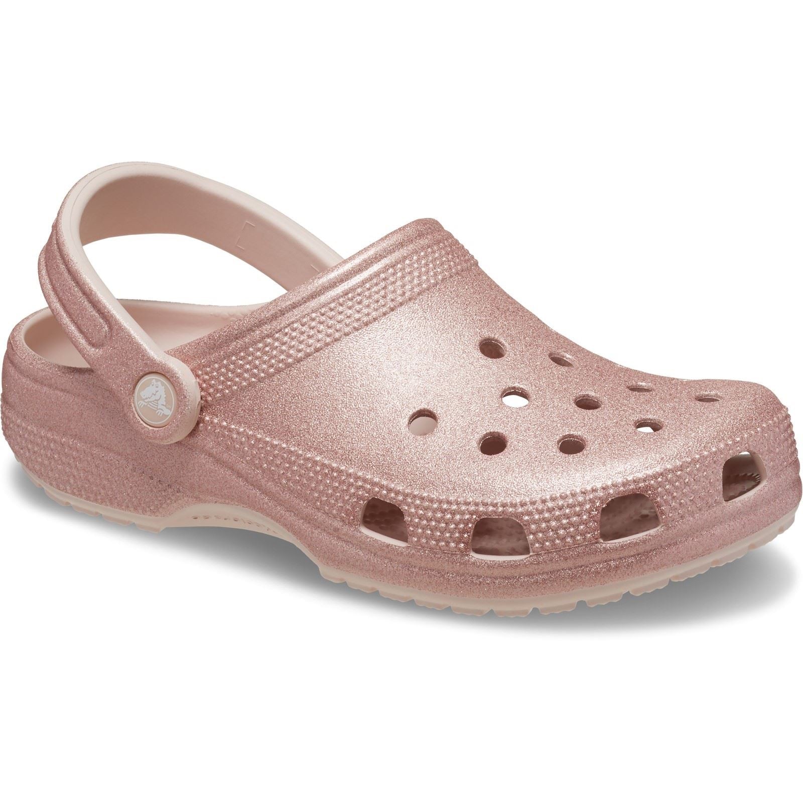 Crocs Classic Glitter Synthetic Quartz Clogs