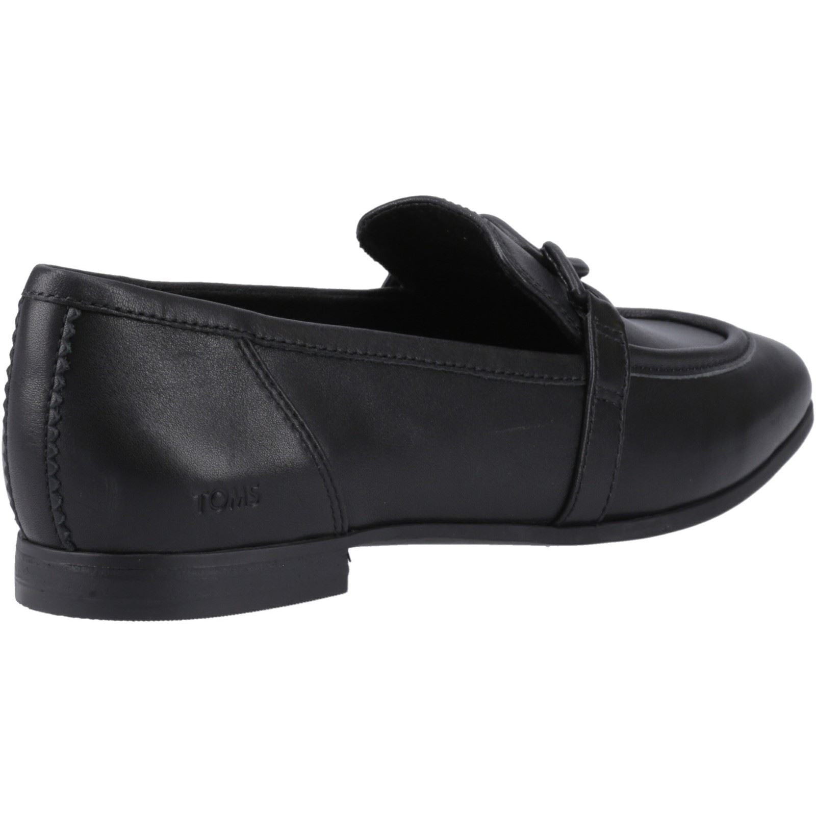 TOMS Lynette Leather Women's Black Loafers