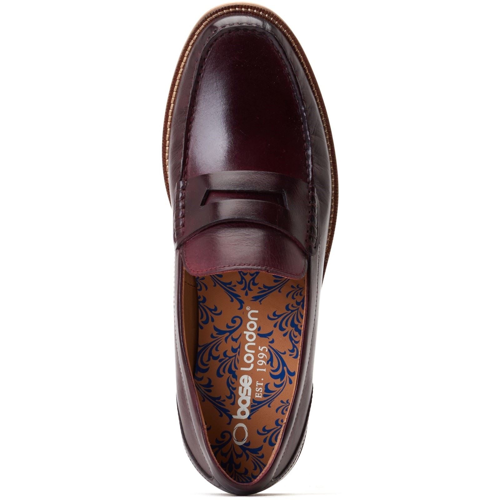 Base London Garfield Leather Men's Bordo Loafers