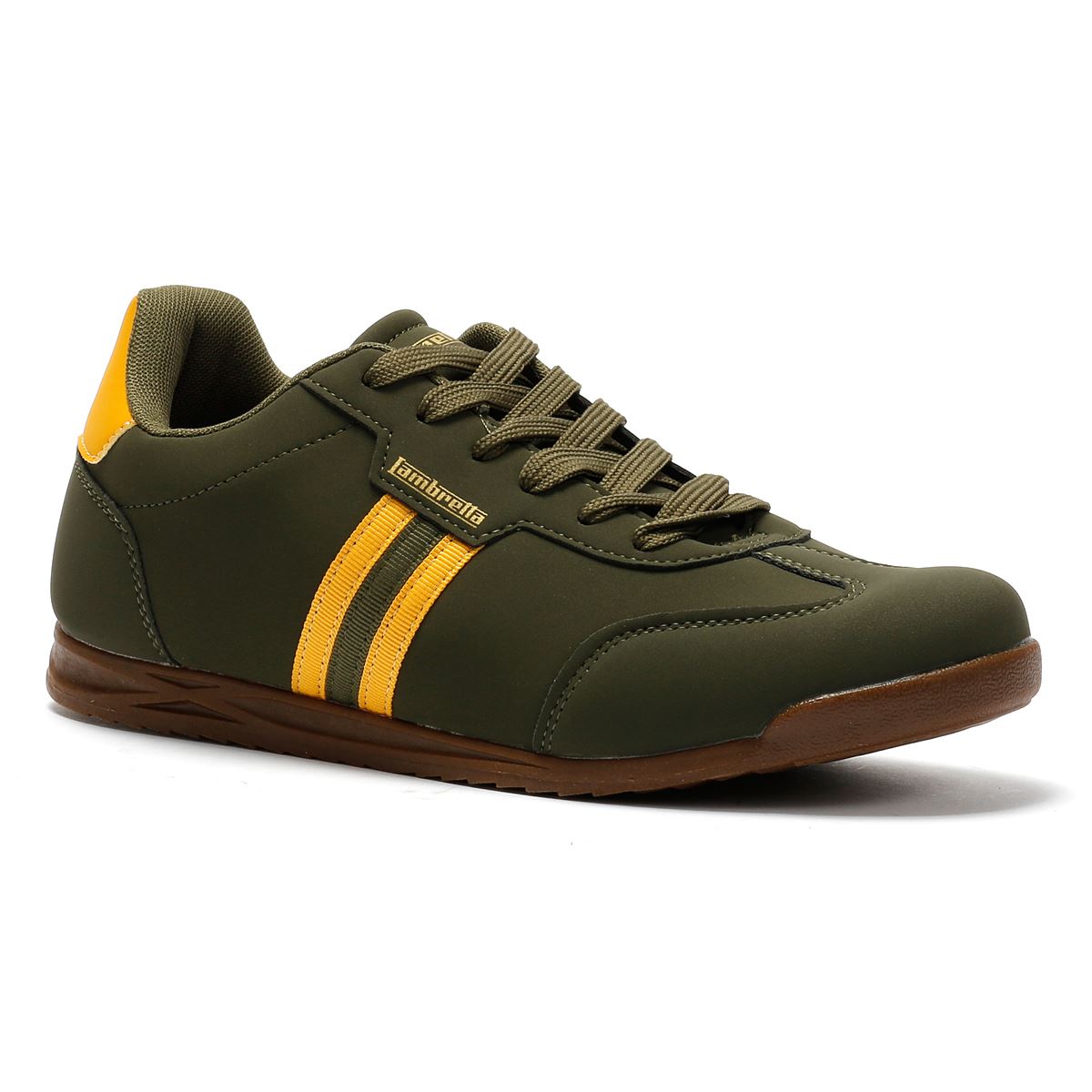 Lambretta Tackle Men's Khaki/Gold Trainers