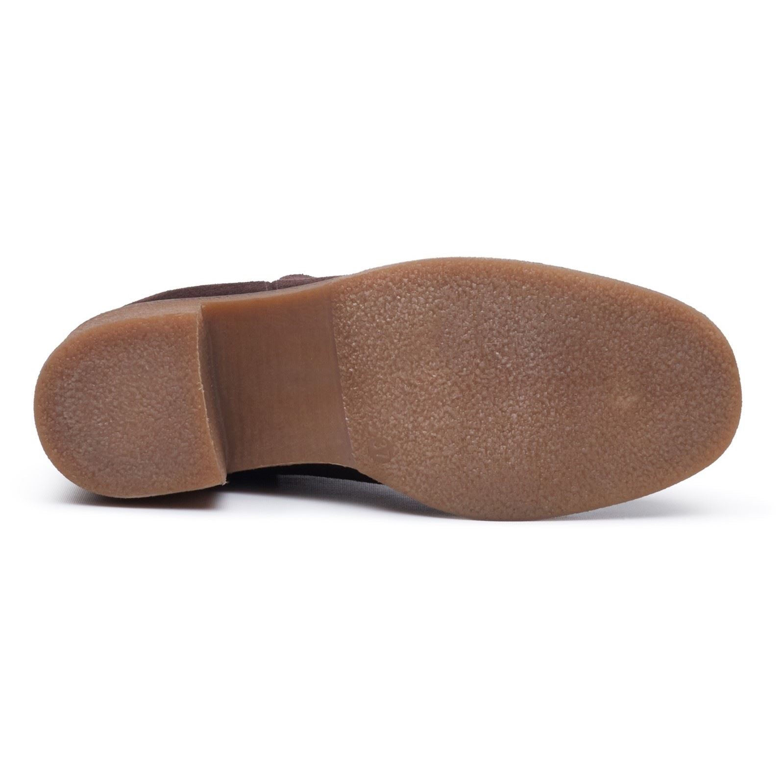 Hush Puppies Felicia Suede Women's Chocolate Heeled Ankle Boots
