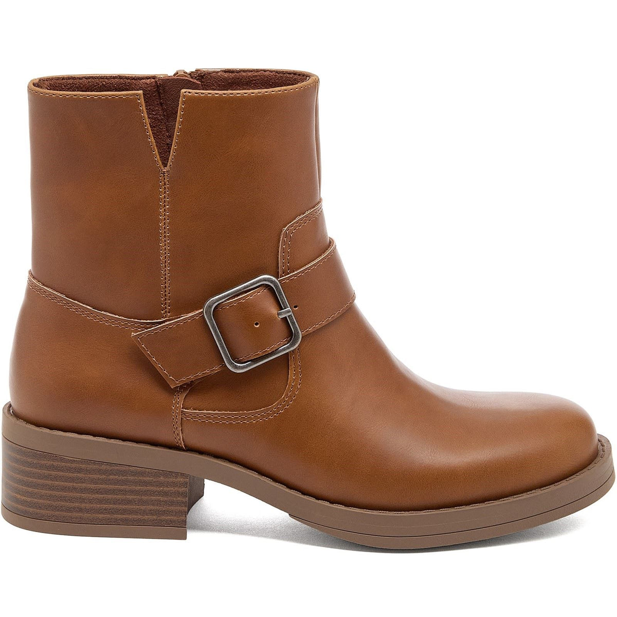 Rocket Dog Freddie Titan Polyurethane Women's Cognac Heeled Ankle Boots
