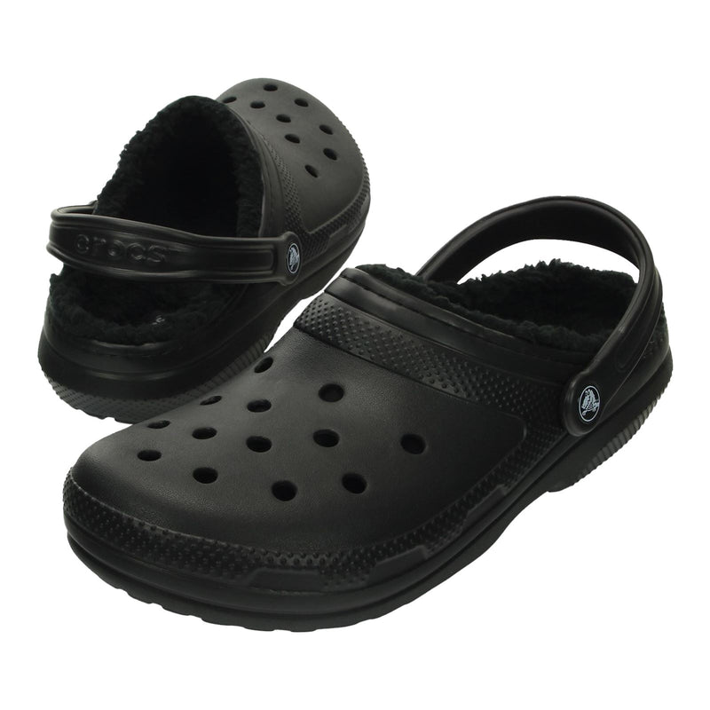 Crocs Classic Lined Synthetic Black Clogs