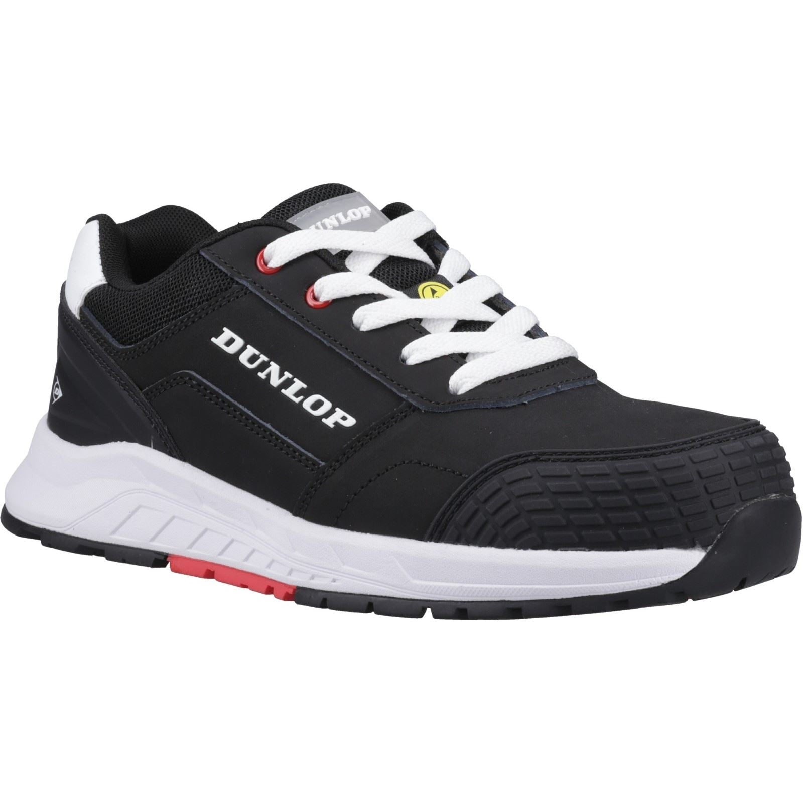 Dunlop Storm Nubuck Men's Black/White/Red Safety Trainers