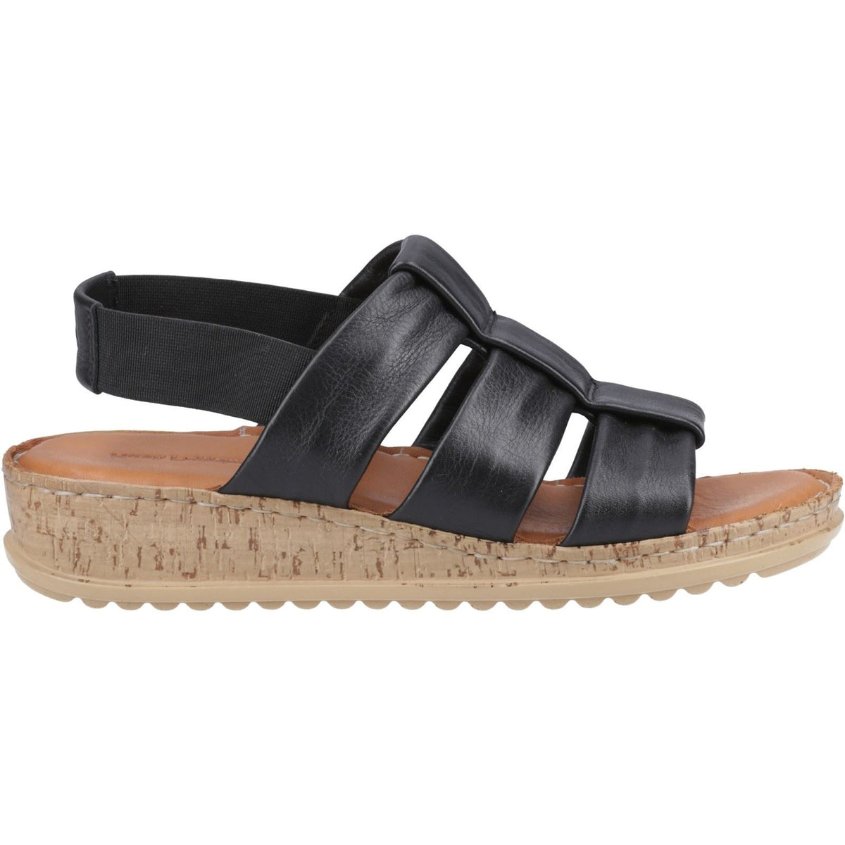 Hush Puppies Eden Gladiator Leather Women's Black Sandals