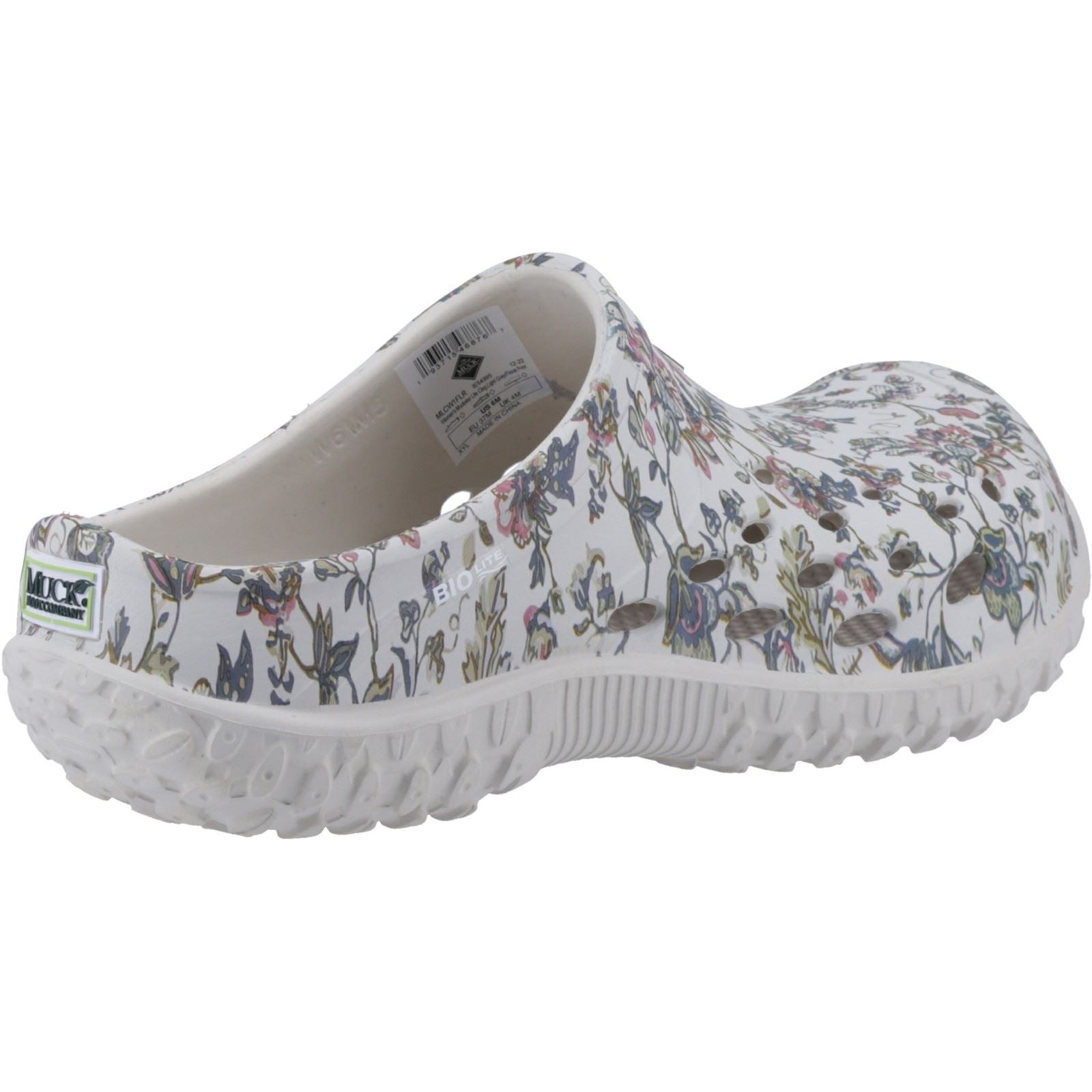 Muck Boots Muckster Lite Synthetic Light Grey/Floral Print Clogs