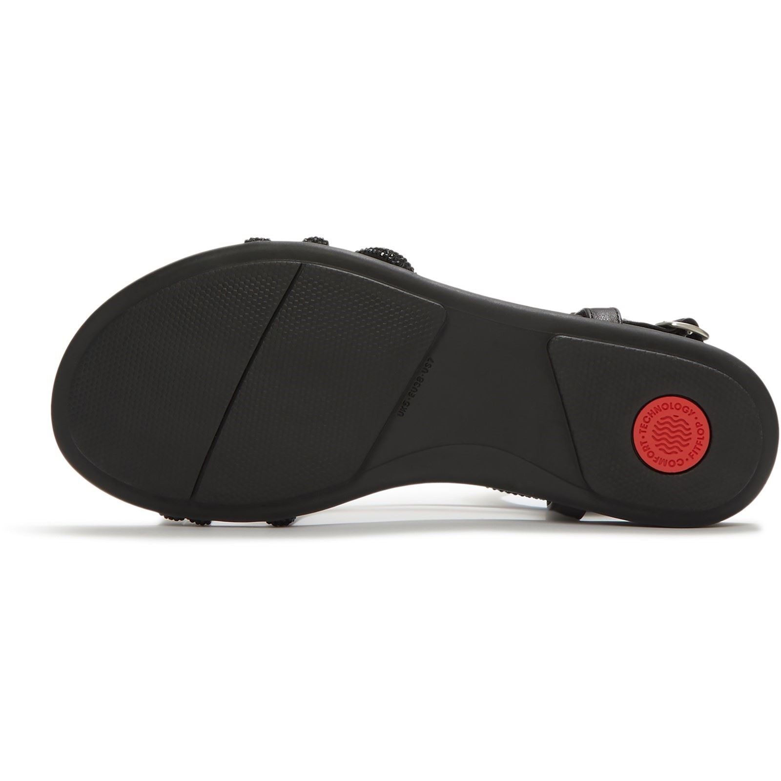 Fitflop Fino Toe-Post Leather Women's All Black Sandals