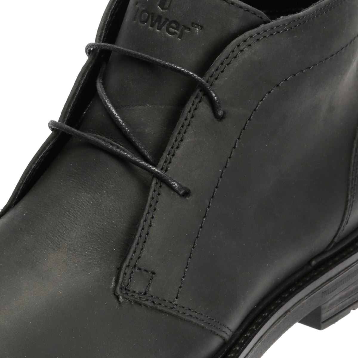 Tower London Armour Chukka Lace Up Leather Men's Black Boots