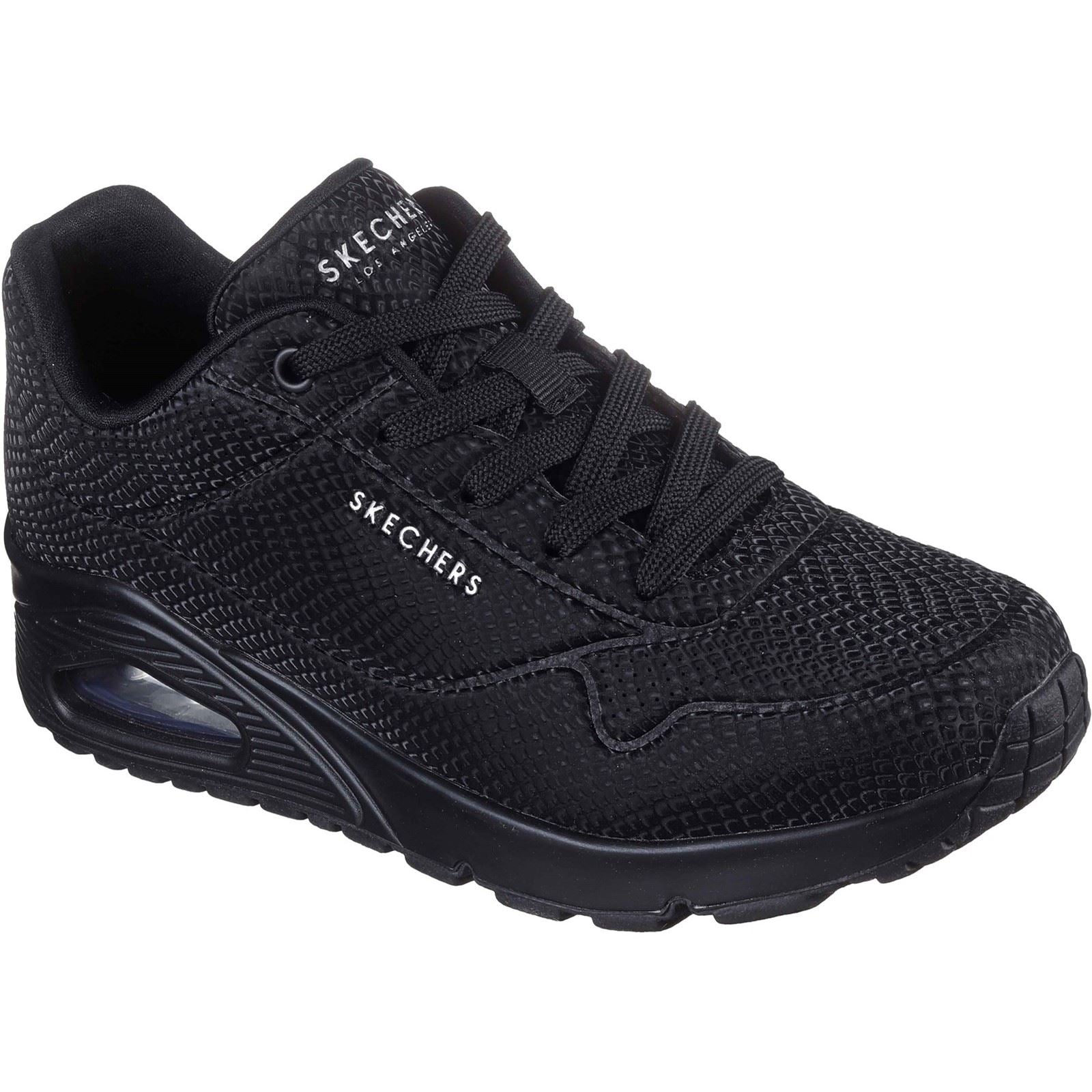 Skechers UNO - Shiny Scale Polyurethane Women's Black Standard Trainers