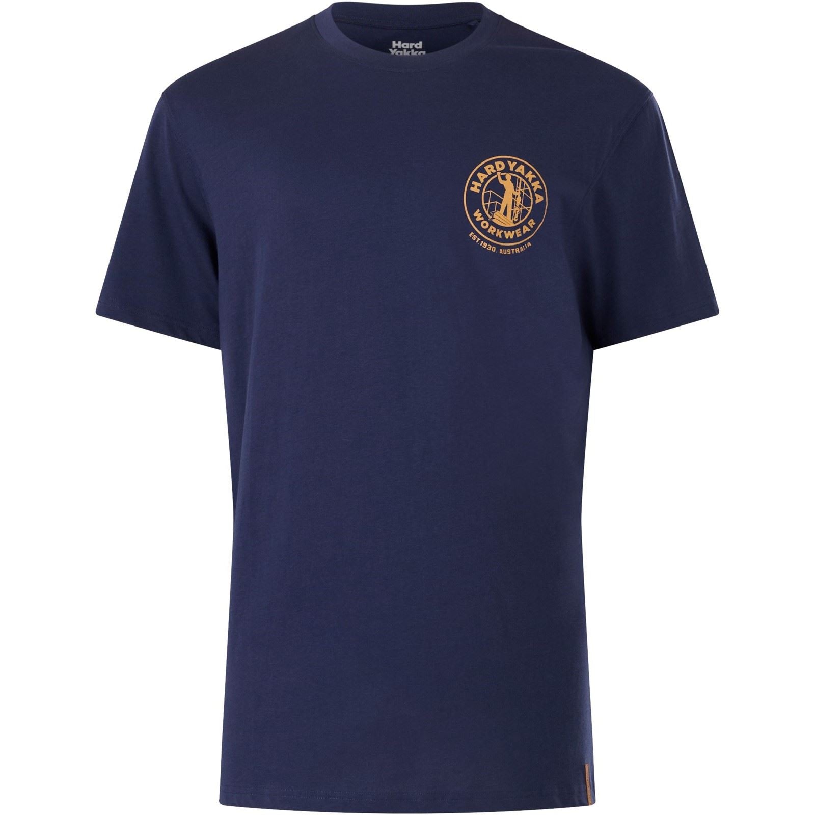 Hard Yakka Heritage Icon Cotton Men's Blue T-Shirt