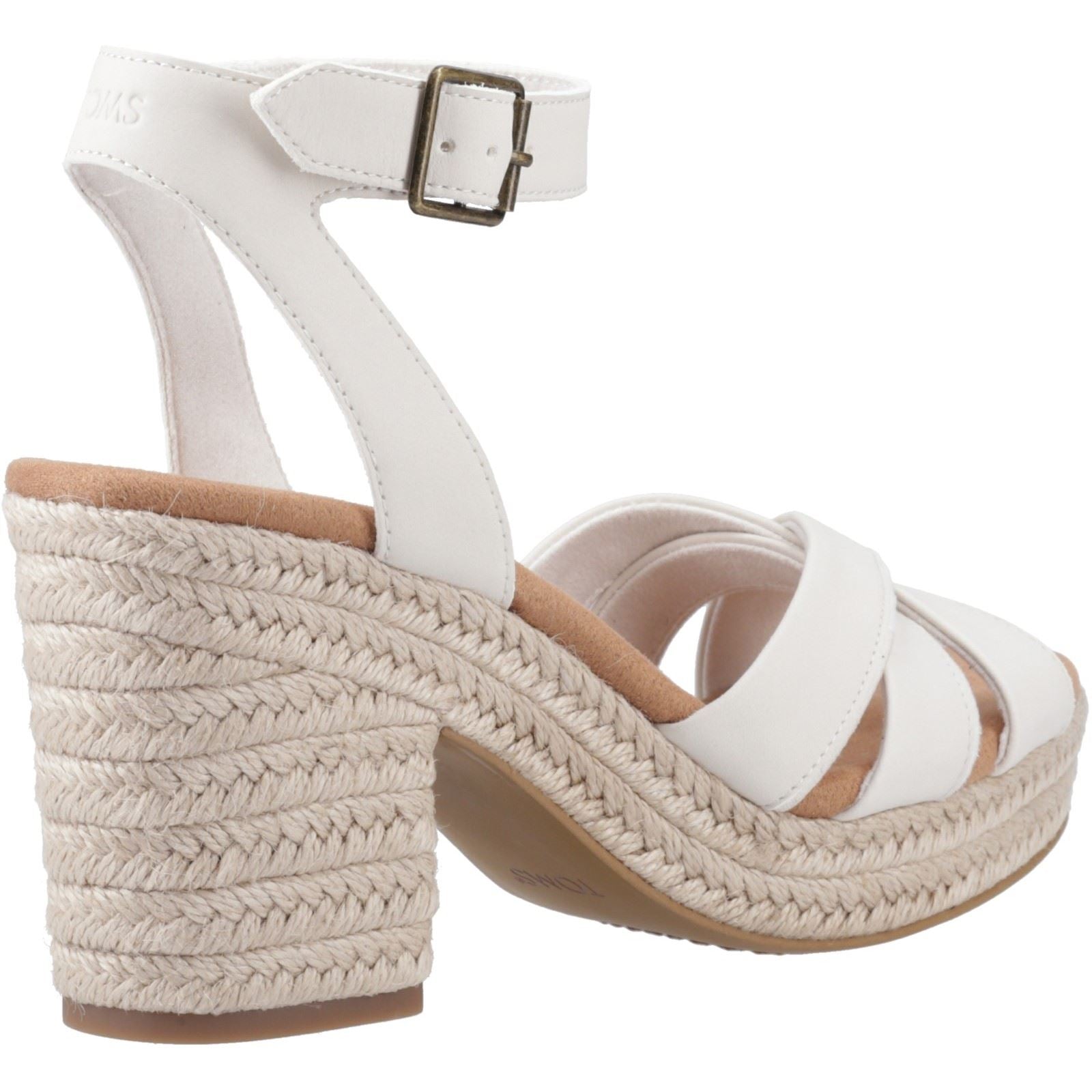 TOMS Majorca Strappy Leather Women's Light Sand Heels