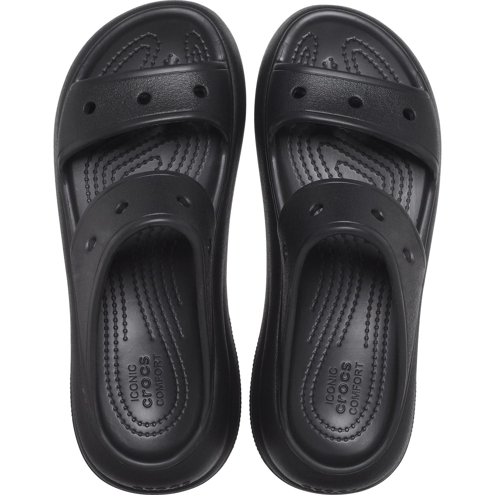 Crocs Classic Crush Synthetic Women's Black Sandals