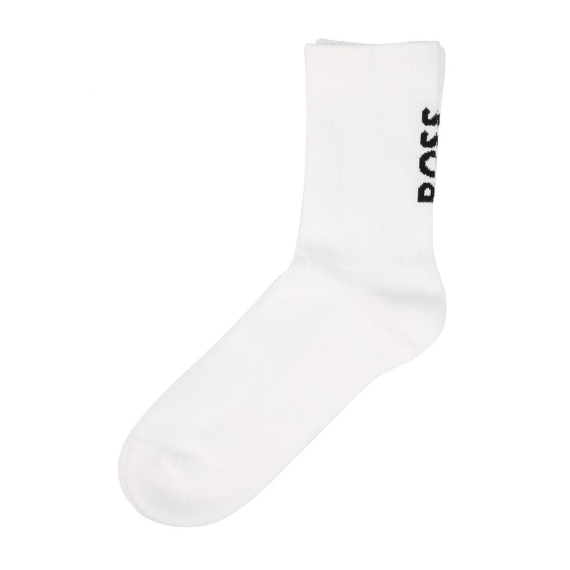 Boss 3 Pack Logo UK 6 - 11 Men's Black / White Calf High Socks