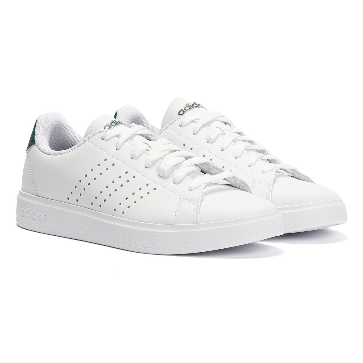 Adidas Advantage 2.0 White/Green Trainers