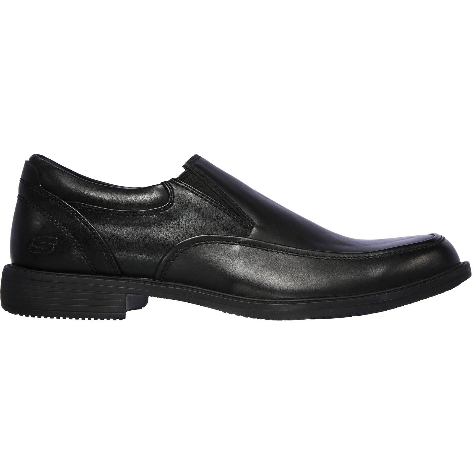 Skechers Dreston Ratlon Leather Men's Black Loafers