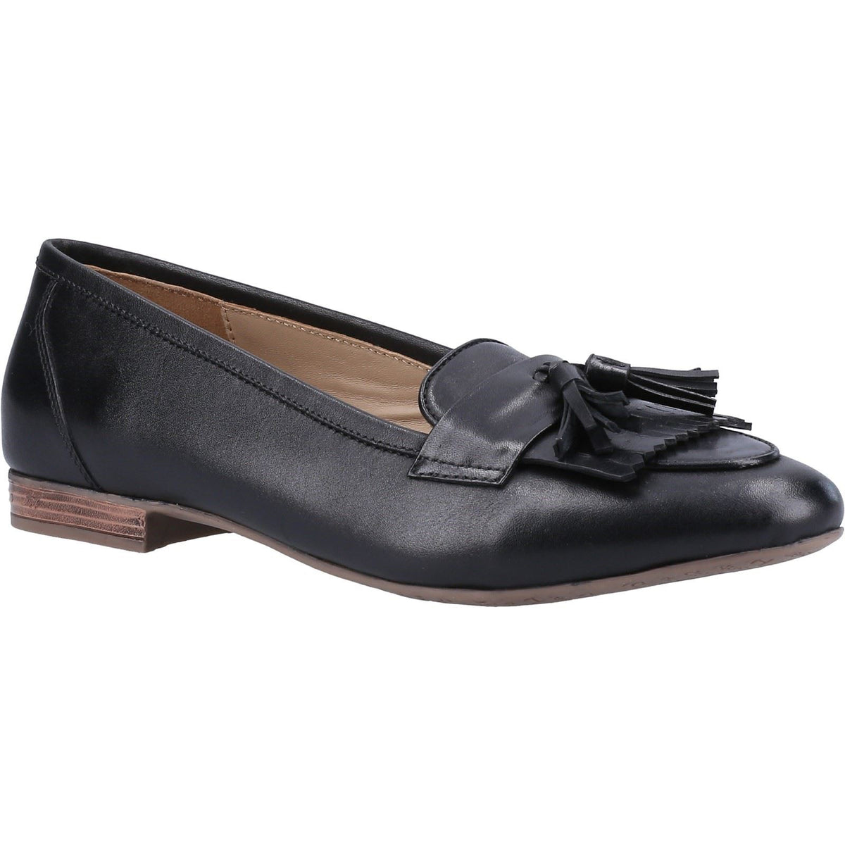 Hush Puppies Marissa Tassel Leather Women's Black Loafers