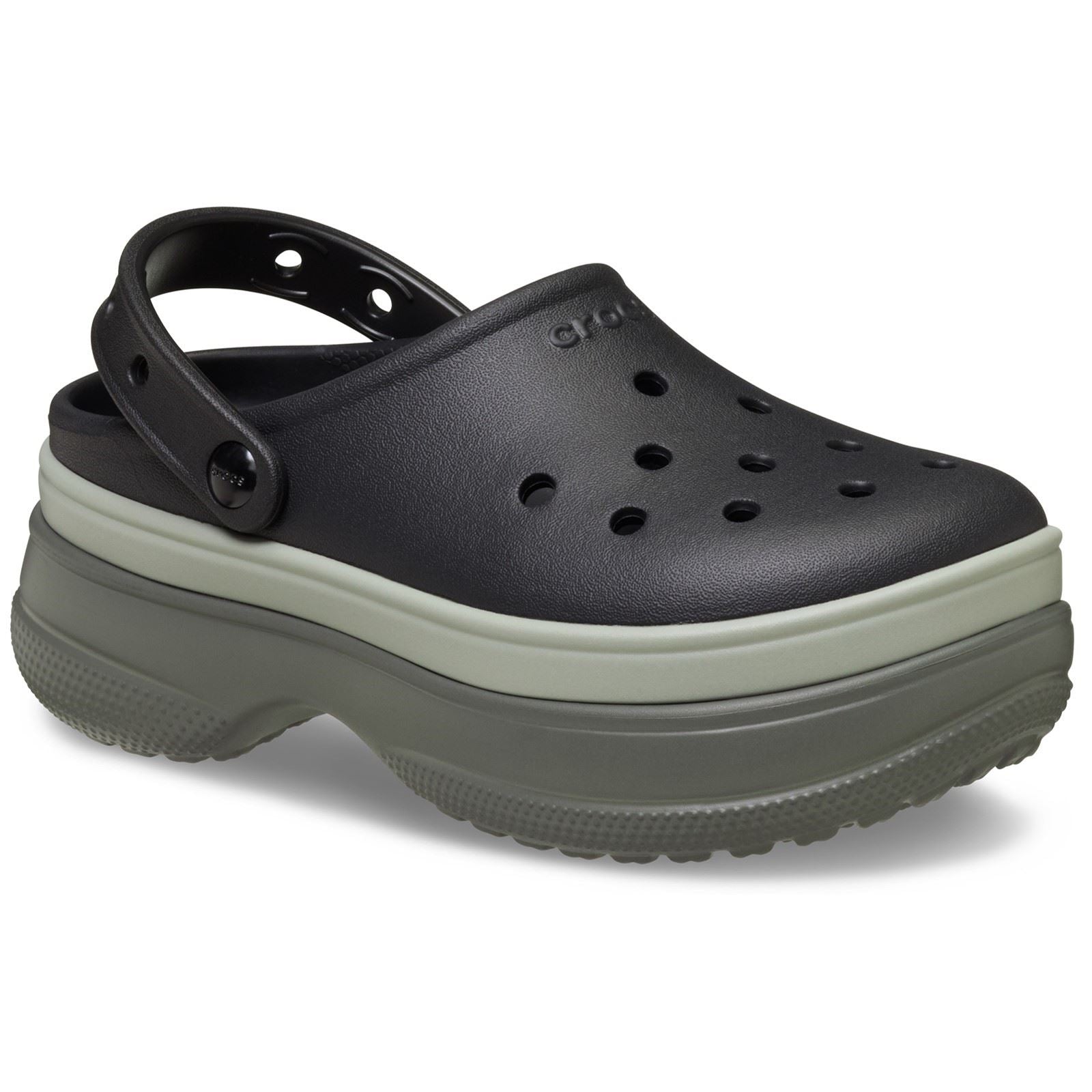 Crocs Classic Stacked Synthetic Black Clogs