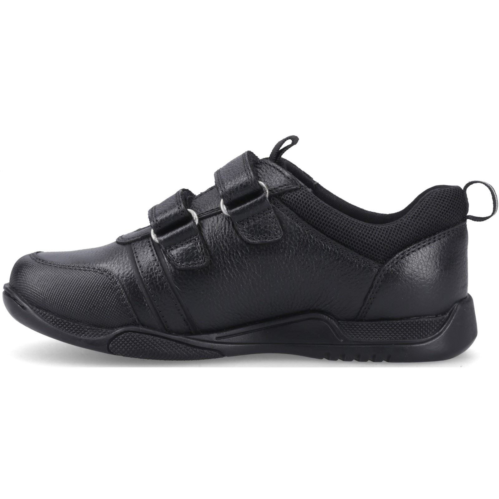 Hush Puppies Josh 2 Snr Leather Boy's Black Trainers