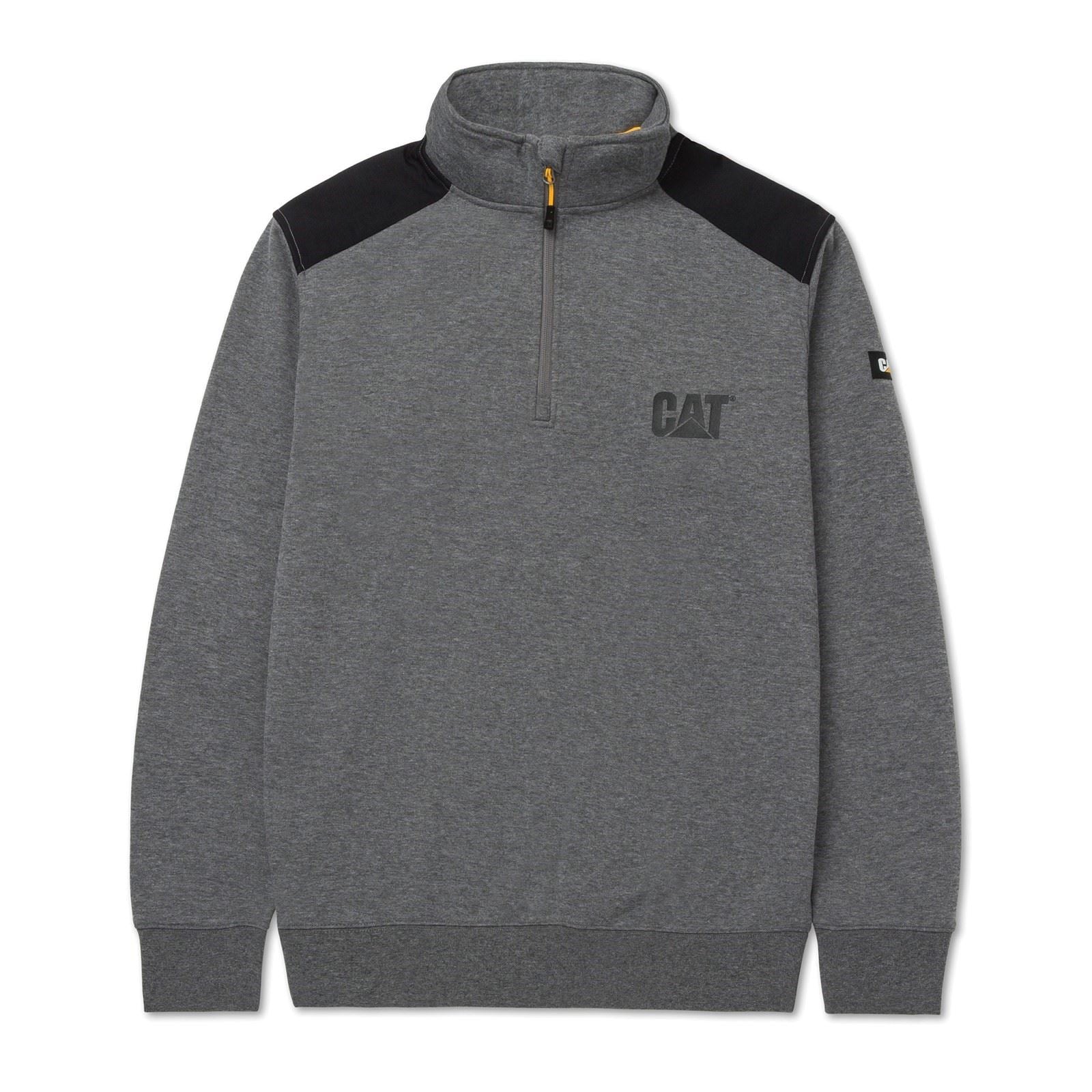 Caterpillar Essential 1/4 Zip Polyester Men's Grey Sweatshirt