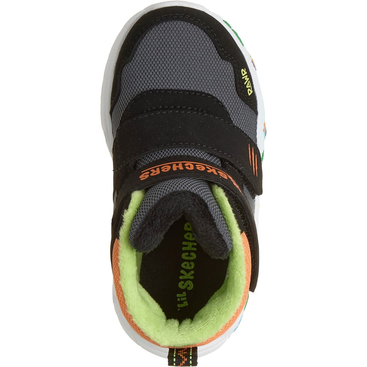 Skechers Play Scene Frosty Pals Black/Charcoal/Orange Trainers