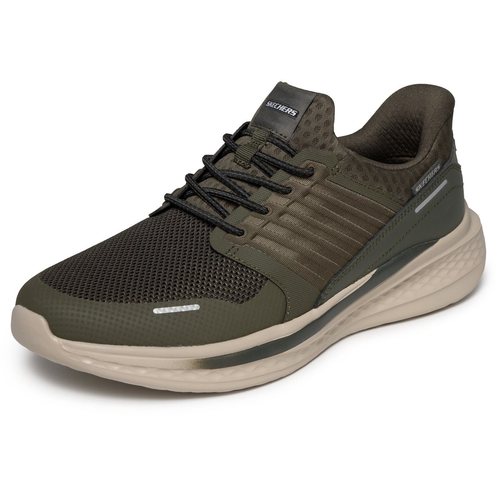 Skechers Slade Luther Men's Olive Synthetic / Mesh Trainers